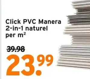 GAMMA Click PVC Manera 2-in-1 naturel per m² aanbieding