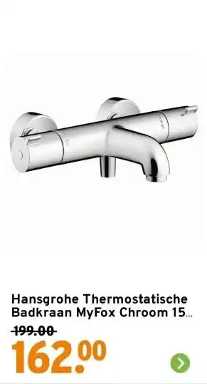 GAMMA Hansgrohe Thermostatische Badkraan MyFox Chroom 15 cm aanbieding