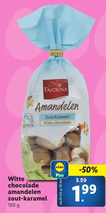 Lidl Witte chocolade amandelen zout karamel aanbieding