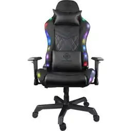 Bol.com Deltaco DC410 - Gaming stoel met RGB-verlichting - Kunstleer - Zwart aanbieding