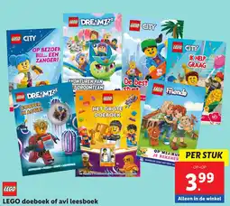 Lidl LEGO doeboek of avi leesboek aanbieding