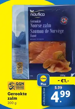 Lidl Gerookte zalm aanbieding