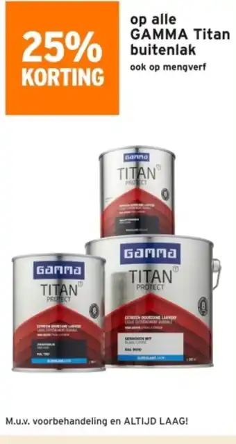 GAMMA op alle GAMMA Titan buitenlak aanbieding