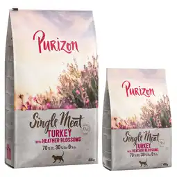 Zooplus 6,5 kg Purizon + 400 g gratis! - Single Meat Kalkoen met Heidebloesem aanbieding