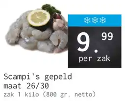 Naanhof Scampi's gepeld maat 26/30 aanbieding