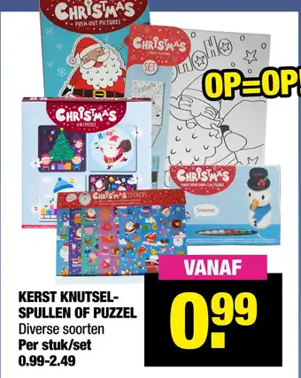 Big Bazar Kerst Knutselspullen Of Puzzel aanbieding