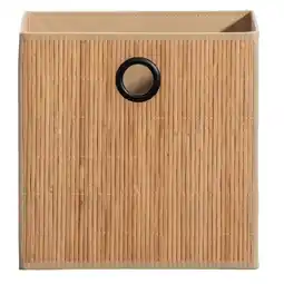 Leen Bakker Opbergbox Kenzi bamboe - naturel - 31x31x31 cm aanbieding