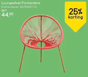 Leen Bakker Loungestoel Formentera aanbieding