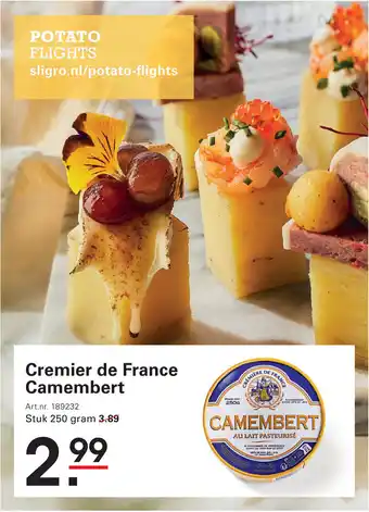 Sligro Cremier de France Camembert aanbieding