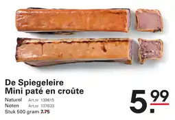 Sligro De Spiegeleire Mini paté en croûte aanbieding