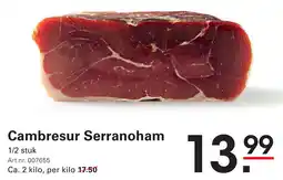 Sligro Cambresur Serranoham aanbieding