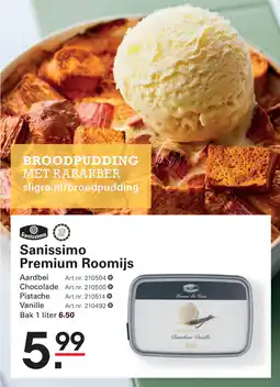 Sligro Sanissimo Premium Roomijs aanbieding