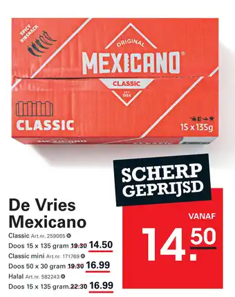 Sligro Vries Mexicano Classic Art.nr. 259065 aanbieding