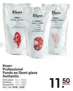 Sligro Knorr Professional Fonds en Demi-glace Authentic aanbieding