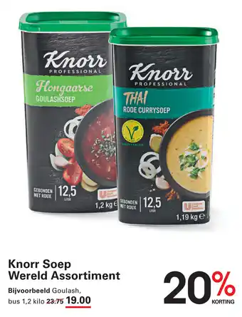 Sligro Knorr Soep were wereld assortiment aanbieding