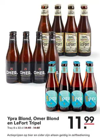 Sligro Ypra Blond, Omer Blond en LeFort Tripel aanbieding