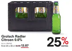 Sligro Grolsch Radler Citroen 0.0% aanbieding