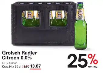 Sligro Grolsch Radler Citroen 0.0% aanbieding