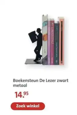 Bruna Boekensteun De Lezer zwart metaal aanbieding