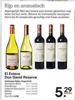 Sligro El Esteco Don David Reserve aanbieding