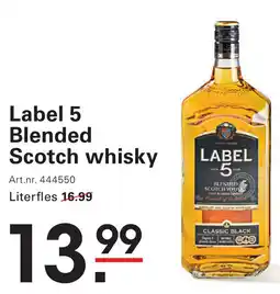 Sligro Label 5 Blended Scotch whisky aanbieding