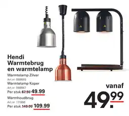 Sligro Hendi Warmtebrug en warmtelamp aanbieding