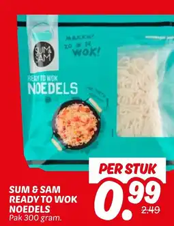 Dekamarkt Sum & sam ready to wok noedels aanbieding