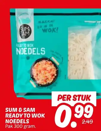 Dekamarkt Sum & sam ready to wok noedels aanbieding