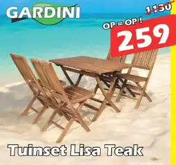 iTEK Tuinset Lisa Teak aanbieding