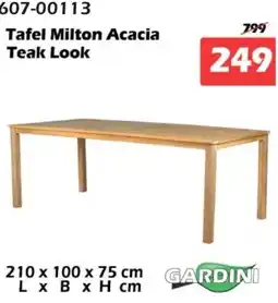 iTEK Tafel Milton Acacia Teak Look aanbieding