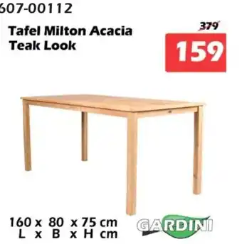 iTEK Tafel Milton Acacia Teak Look aanbieding