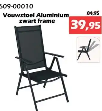 iTEK Vouwstoel Aluminium zwart frame aanbieding