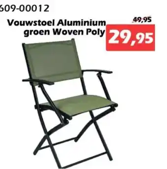 iTEK Vouwstoel Aluminium groen Woven Poly aanbieding