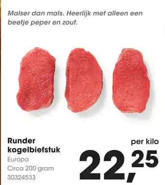 HANOS Runder kogelbiefstuk 200g aanbieding