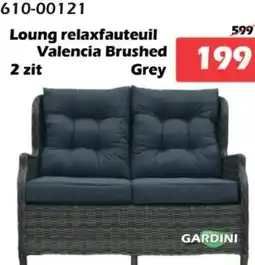 iTEK Loung relaxfauteuil Valencia Brushed Grey aanbieding