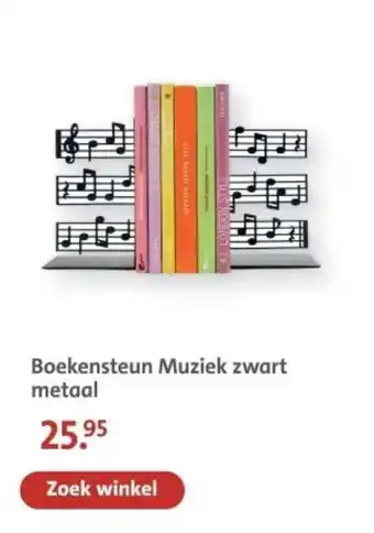 Bruna Boekensteun Muziek zwart metaal aanbieding