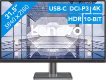 Bol.com Lenovo L32p-30 80 cm (31.5) 3840 x 2160 Pixels 4K Ultra HD LED Zwart aanbieding