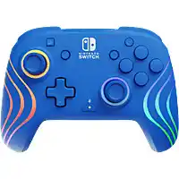 MediaMarkt PDP Afterglow WAVE Bedrade Controller - Nintendo Switch/OLED - Blauw aanbieding