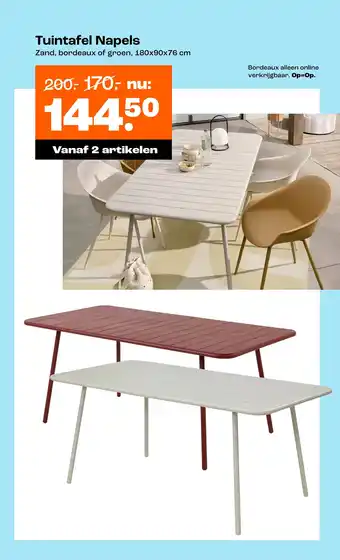 Kwantum Tuintafel Napels aanbieding