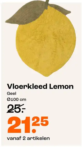 Kwantum Vloerkleed Lemon aanbieding