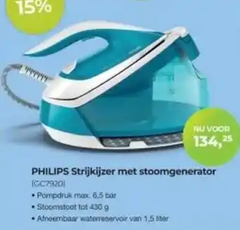 EP Beerepoot PHILIPS Strijkijzer met stoomgenerator aanbieding