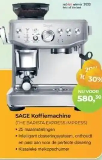 EP Beerepoot SAGE Koffiemachine aanbieding