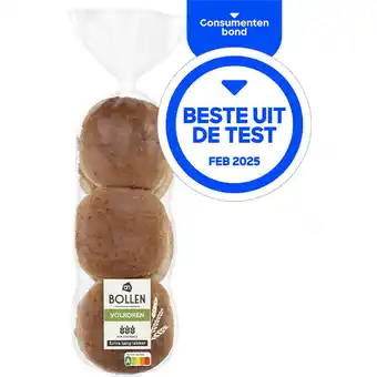 Albert Heijn AH Extra lang lekker volkoren bollen 6st aanbieding