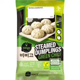 Albert Heijn Bibigo Steamed dumplings green chili aanbieding