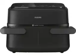 MediaMarkt Philips Na154/00 Dual Basket Airfryer Zwart aanbieding