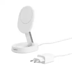 MediaMarkt Belkin Belkin Convertible Qi2 15w Magnetic Charging Stand Met Oplader Wit - Geschikt Voor Magsafe Dr aanbieding