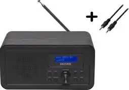 Bol.com Denver DAB+ PLL FM Radio - AUX in - AUX out - AUX Kabel meegeleverd - Zwart aanbieding