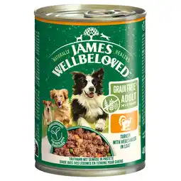 Zooplus 6x400g James Wellbeloved Adult Hond Graanvrij Hypoallergeen Kalkoen in Paté Nat Hondenvoer aanbieding