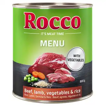 Zooplus 6x800g Menu Rund, Lam, Groente & Rijst Rocco Hondenvoer aanbieding