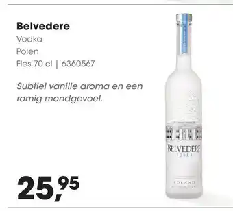 HANOS Belvedere 70cl aanbieding